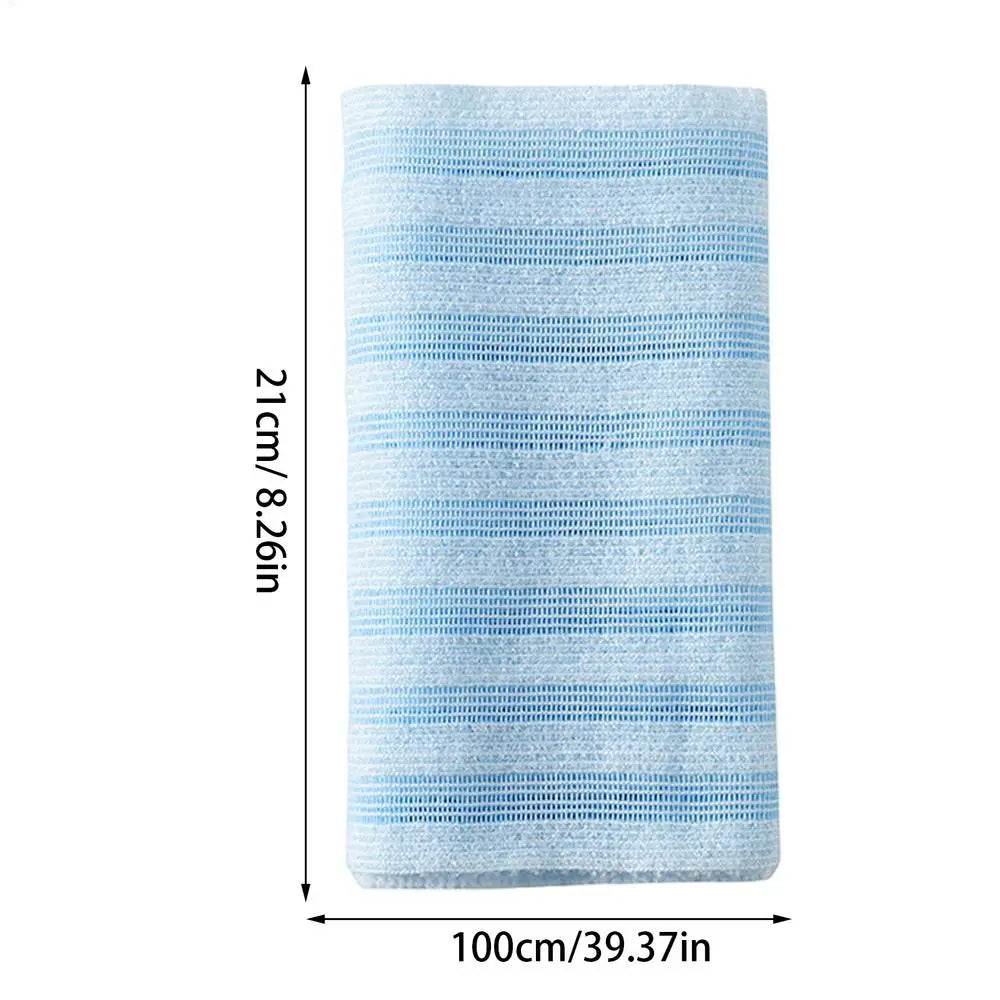Exfoliating Scrub Bath Towel Body Back Wash Cloth Scrubber, Soft Shower Sponge Essential Bathroom Cleansing Accessories