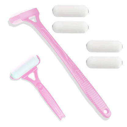 Portable Lotion Applicator Sunscreen Tanning Stick with Long Handle Foldable Back Applicator Replacement Heads