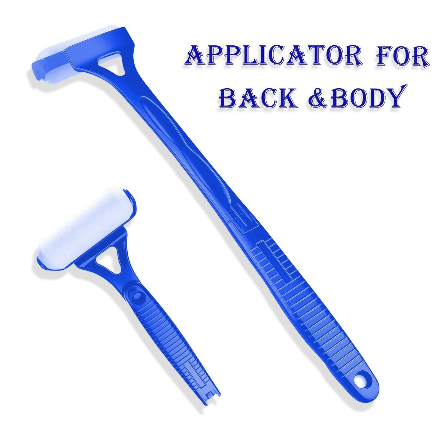Portable Lotion Applicator Sunscreen Tanning Stick with Long Handle Foldable Back Applicator Replacement Heads