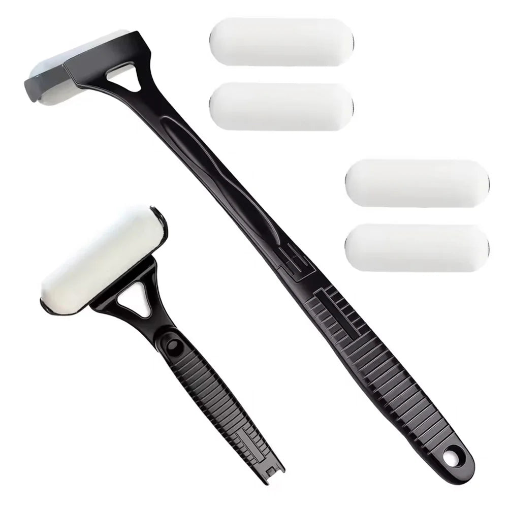 Portable Lotion Applicator Sunscreen Tanning Stick with Long Handle Foldable Back Applicator Replacement Heads