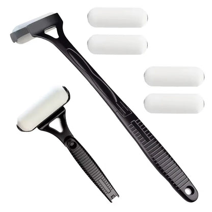 Portable Lotion Applicator Sunscreen Tanning Stick with Long Handle Foldable Back Applicator Replacement Heads