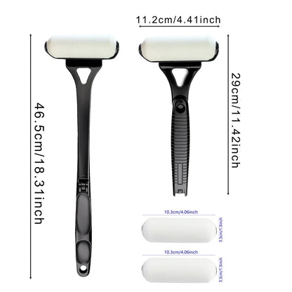 Portable Lotion Applicator Sunscreen Tanning Stick with Long Handle Foldable Back Applicator Replacement Heads